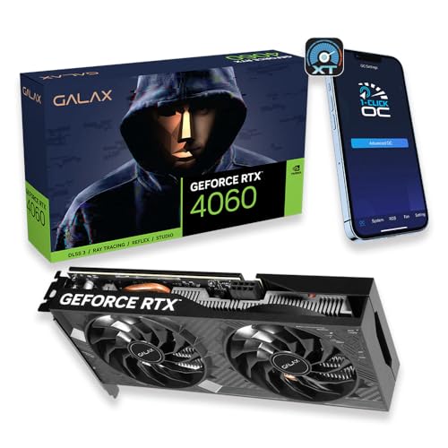 グラフィックボード・グラボ・ビデオカード GeForce RTX 4060 Ti 8gb 1-Click OC 2X V2 Placa de Vídeo GALAX RTX 4060 1-CLICK OC 2X V2, 8GB, GDDR6